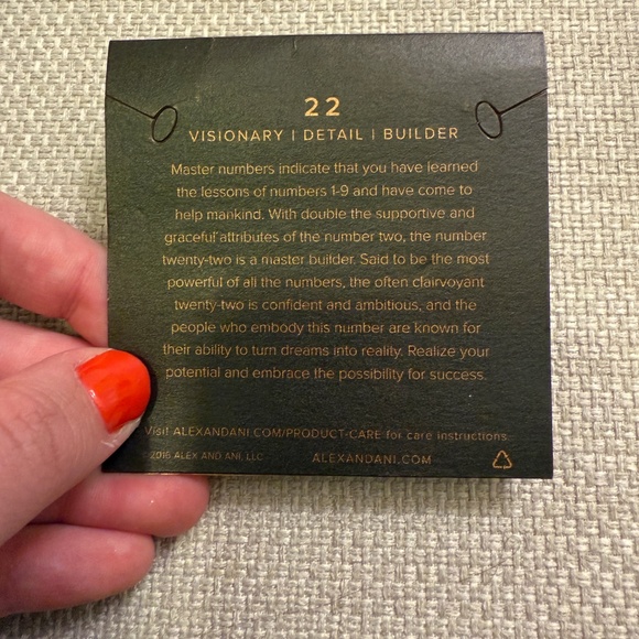 NWT Alex and Ani Numerology Number 22 Silver Bangle Bracelet - Picture 4 of 4